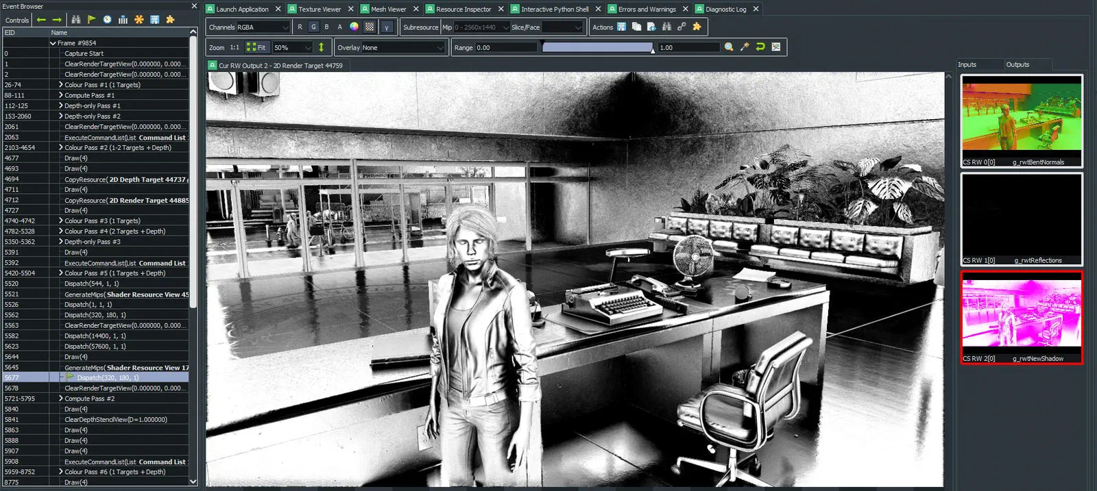 Screen space shadows in Control